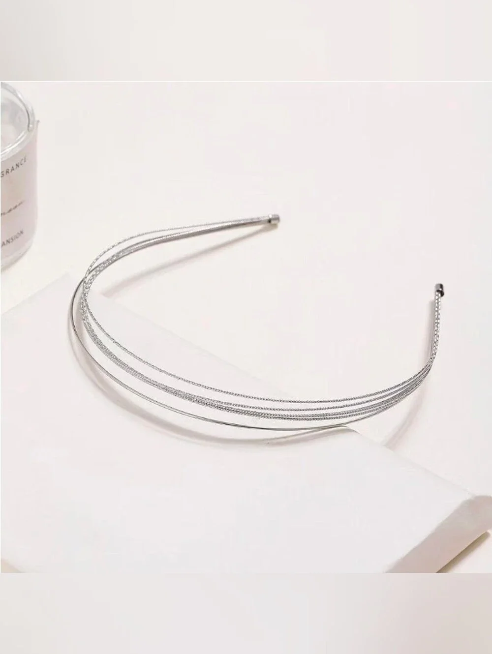 Silver Multi-Layered Row Metallic Headband - Women Accessories BNIB